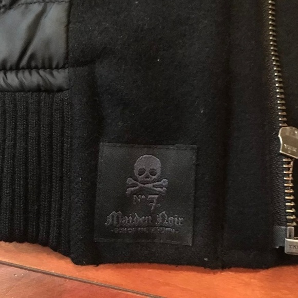 Men's Maiden Noir hooded Wool Winter Coat Size L - Picture 6 of 8